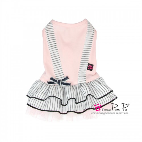 Pretty Pet Stipe Dress (Pink) 